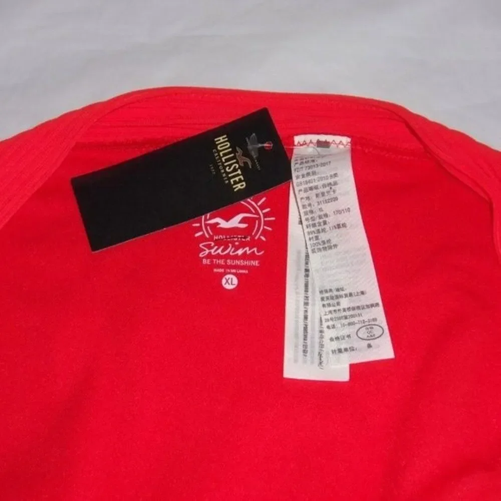 Hollister XL Red Ribbed Bikini
